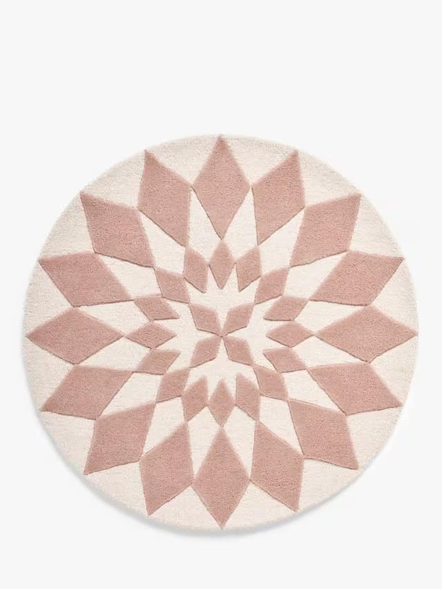 Floral Charm Kids Round Handmade Rug