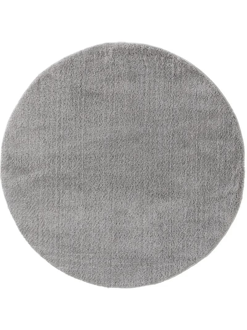 Grey Ashen Solid Shag Rug