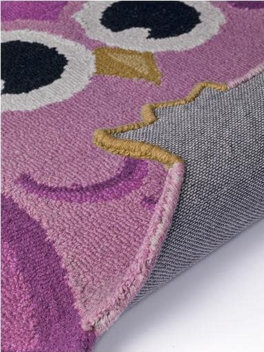 Whimsy Owl Kids Handmade Rug For Playroom