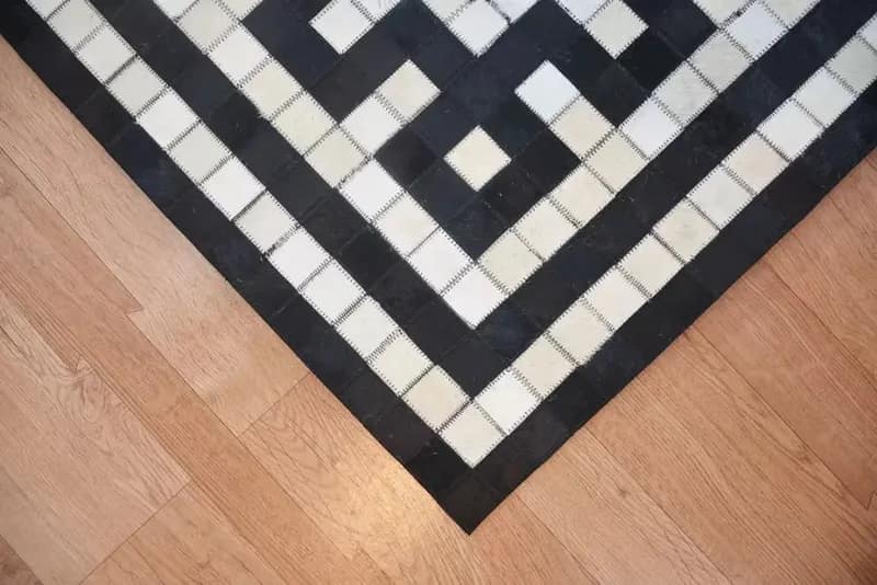 Harmony Natural Leather Handmade Rug For Living Room