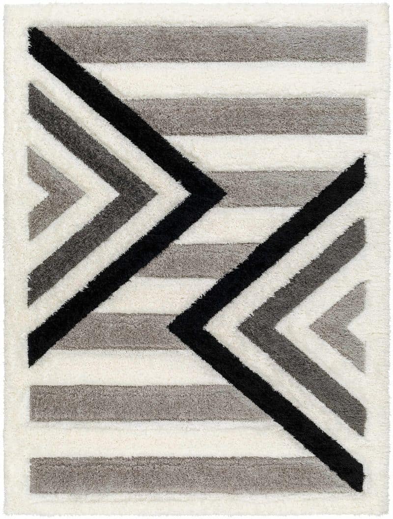 Mocha Plush Solid Shag Handmade Rug