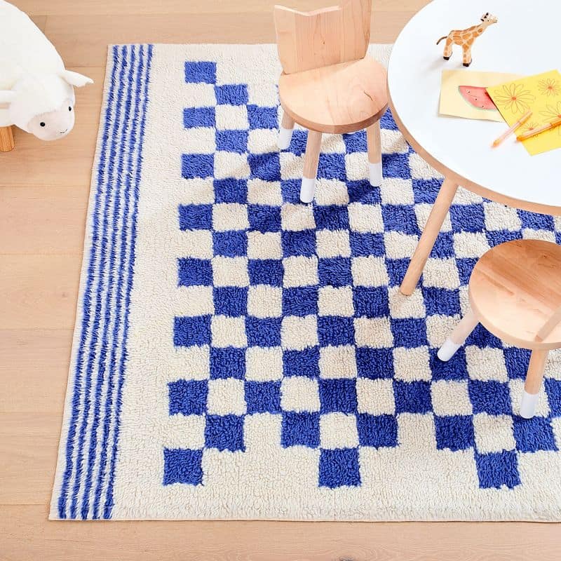 Gridgleam Solid Handmade Shag Rug