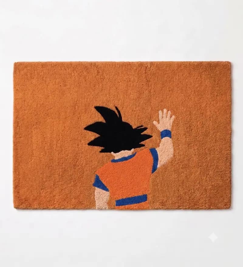Hand-Tufted Goku Welcome Home Doormat – Dragon Ball Z Anime Entryway Rug