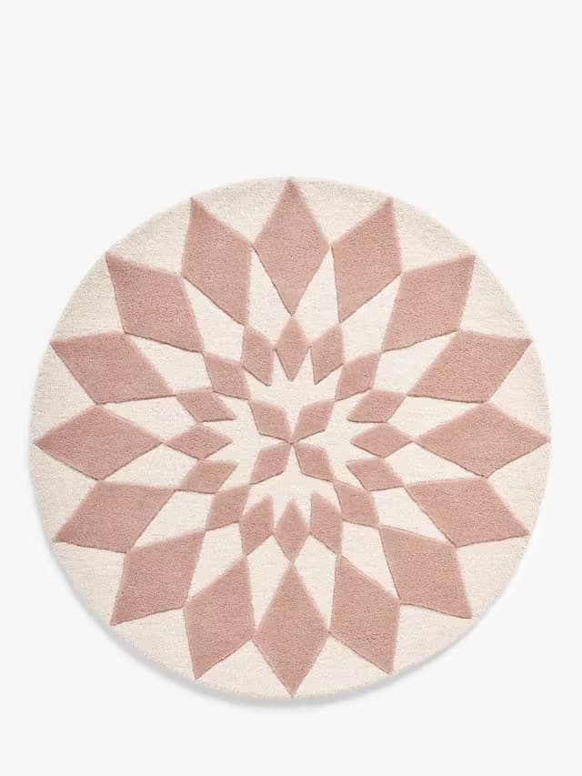 Floral Charm Kids Round Handmade Rug
