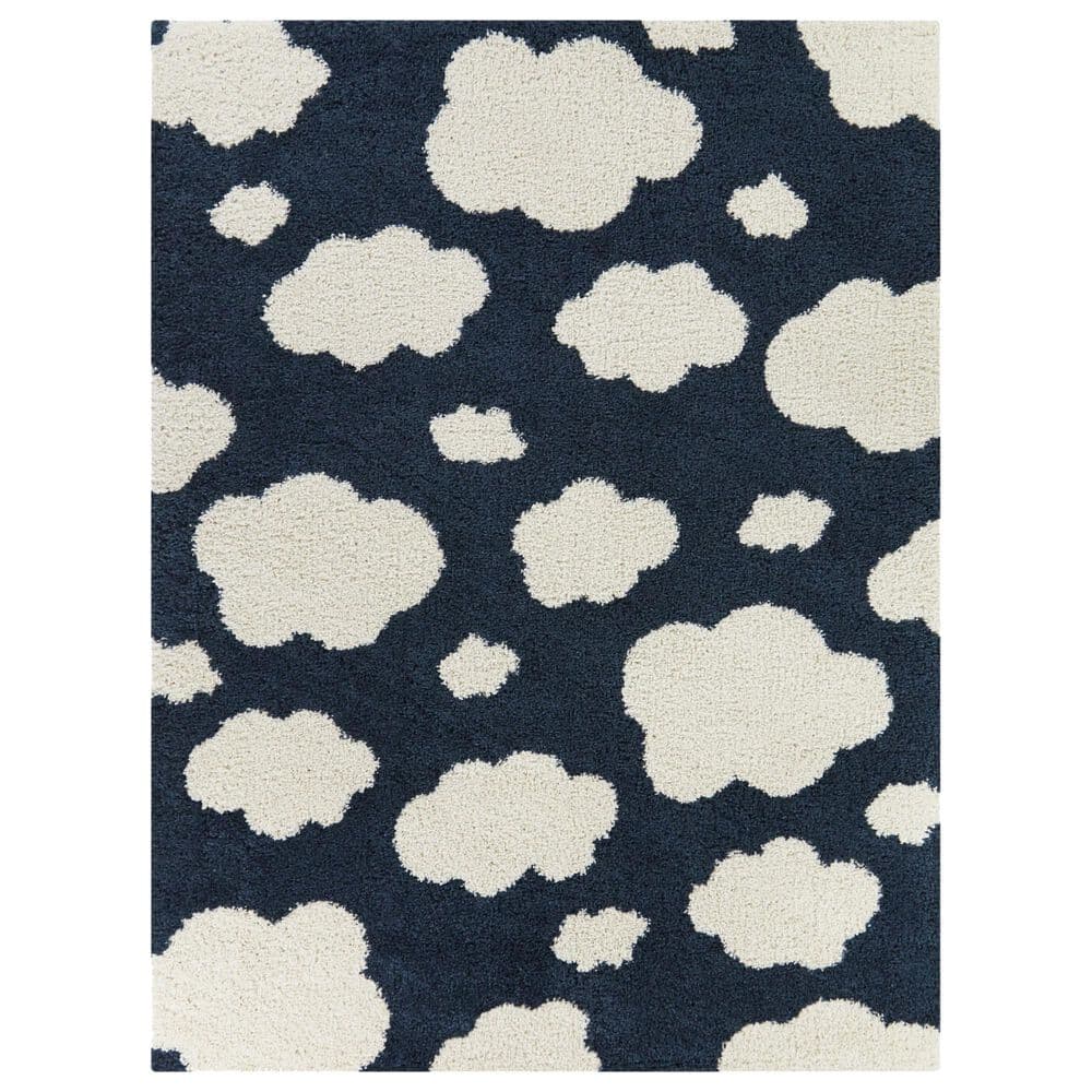 Blue Coudscape Kids Shag Area Rug