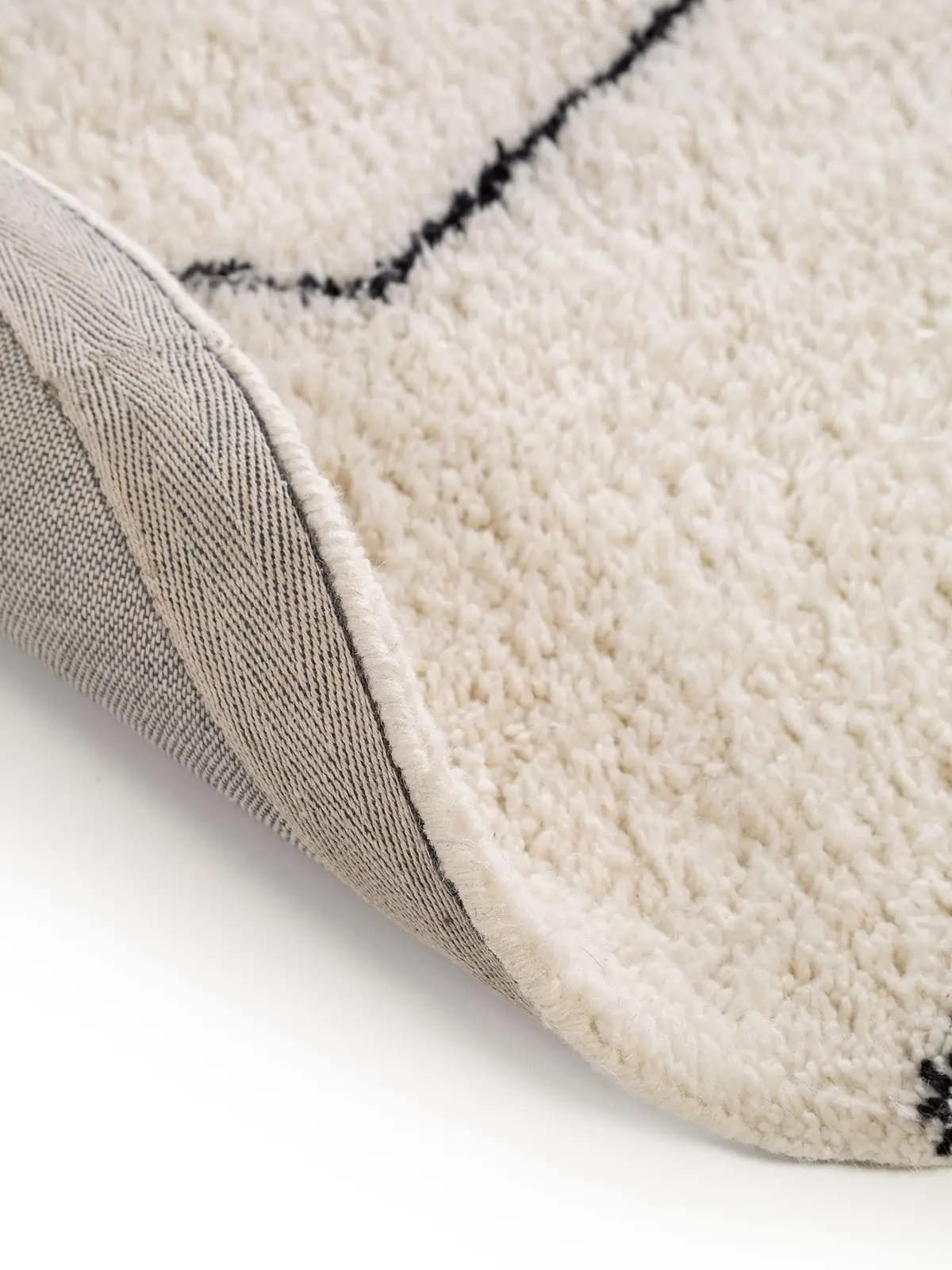 Alpine Cream Round Shag Rug