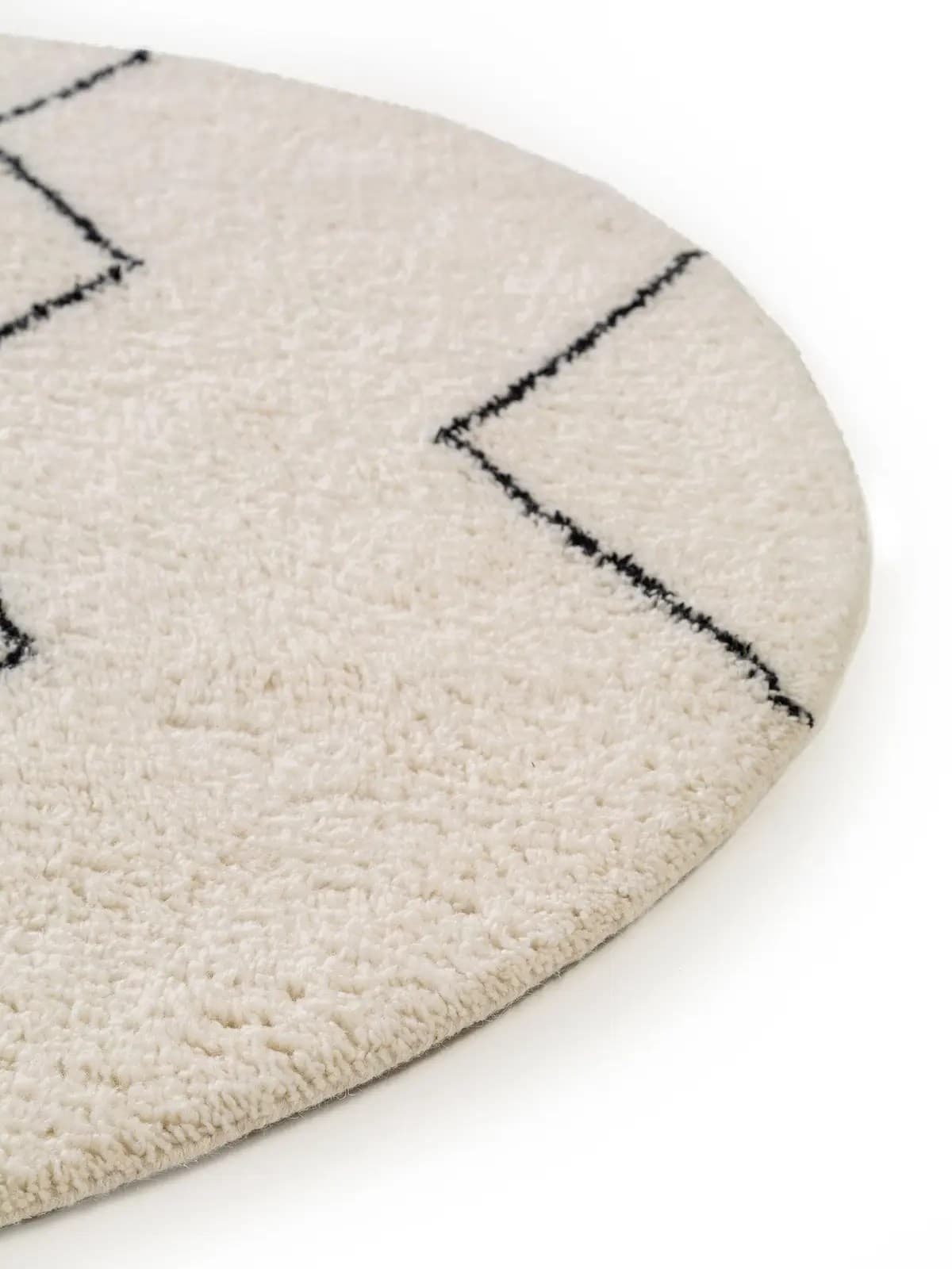 Alpine Cream Round Shag Rug
