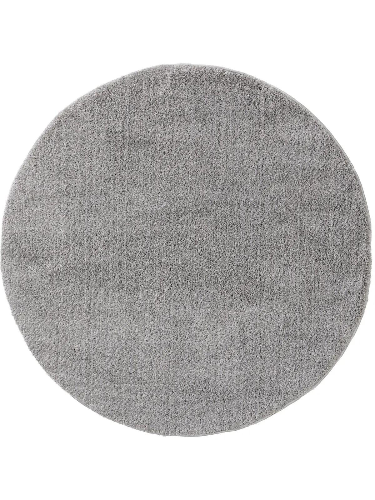 Grey Ashen Solid Shag Rug
