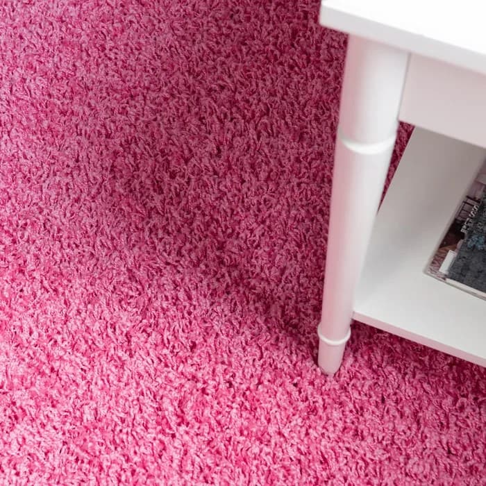 Cotton Candy Pink Shag Solid Rug
