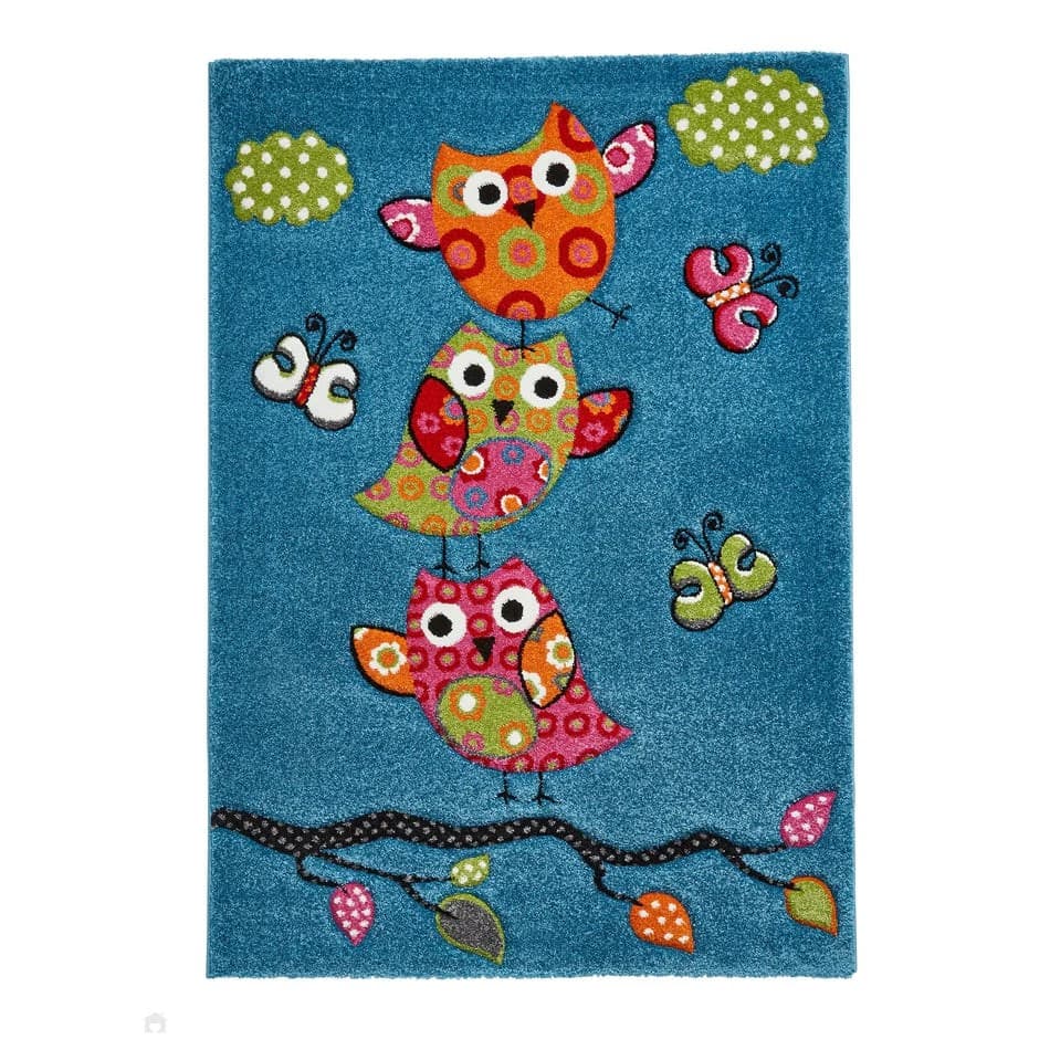 Blooming Birds Colorful Handmade Rug For Kids Room