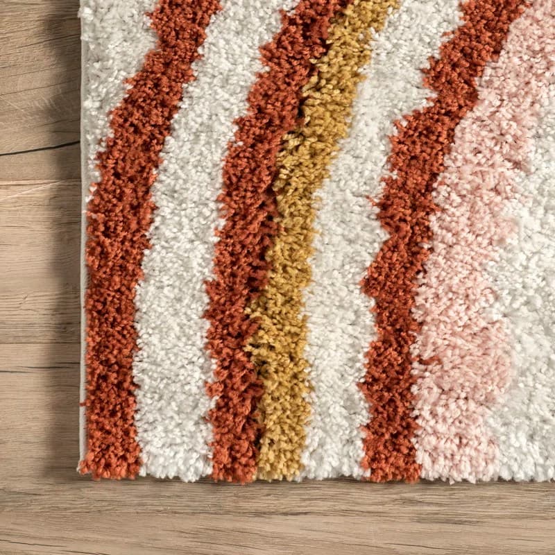 Multi Rainbow Shag Handmade Rug