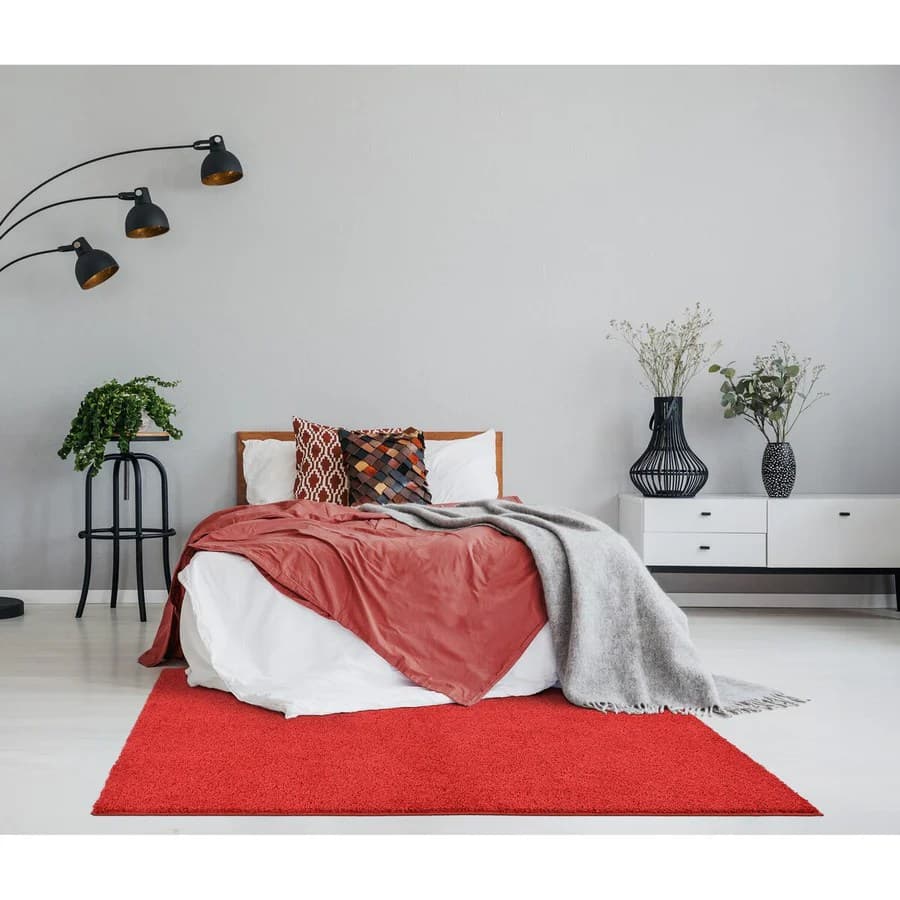 Melonmist Solid Shag Rug