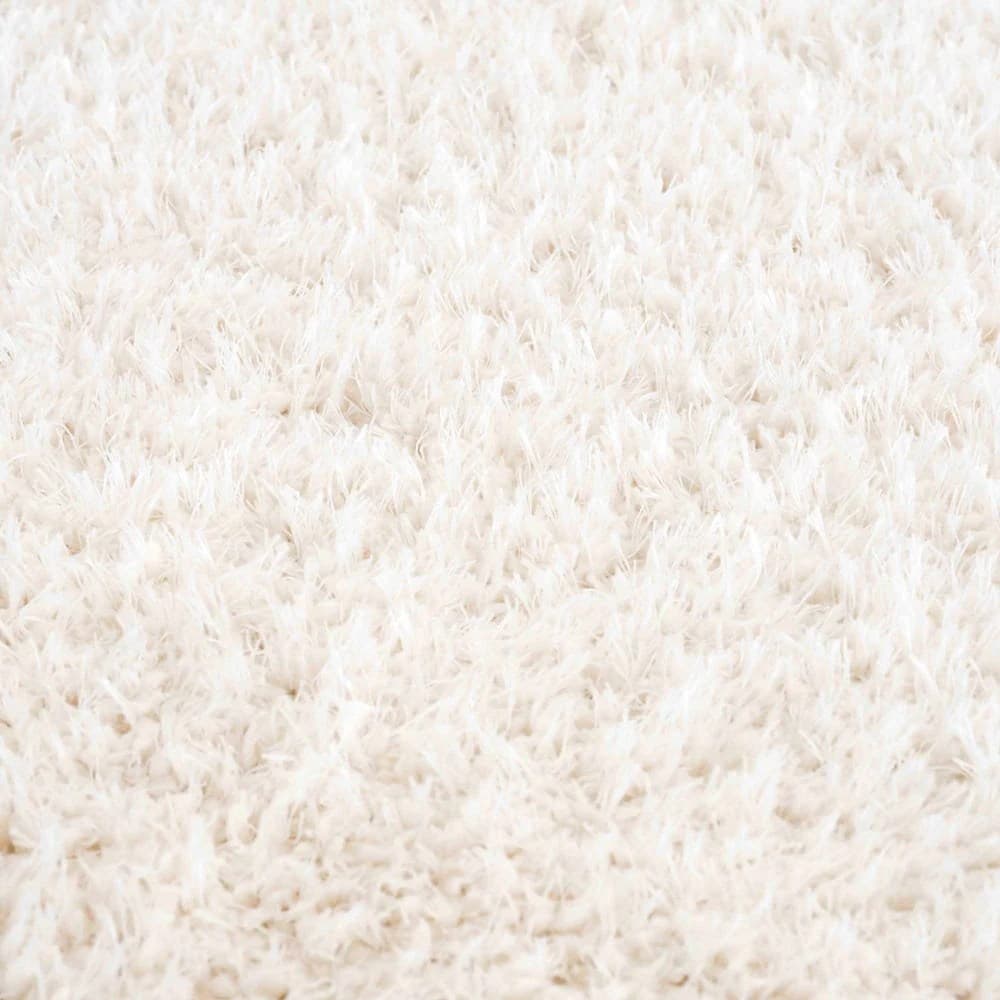 Luxe Cream Shag Handmade Rug