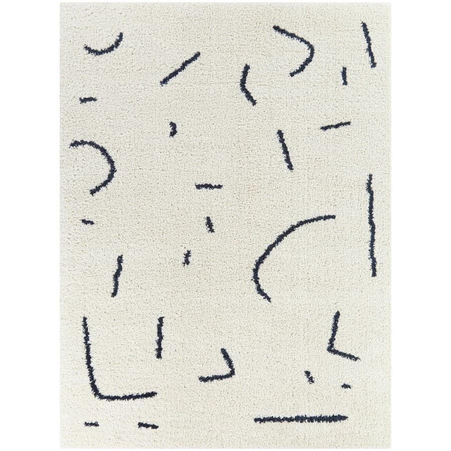 Albert White Shag Area Rug