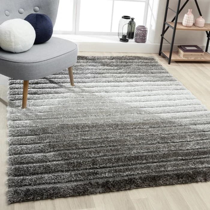 Subtle Grey Shag Area Rug