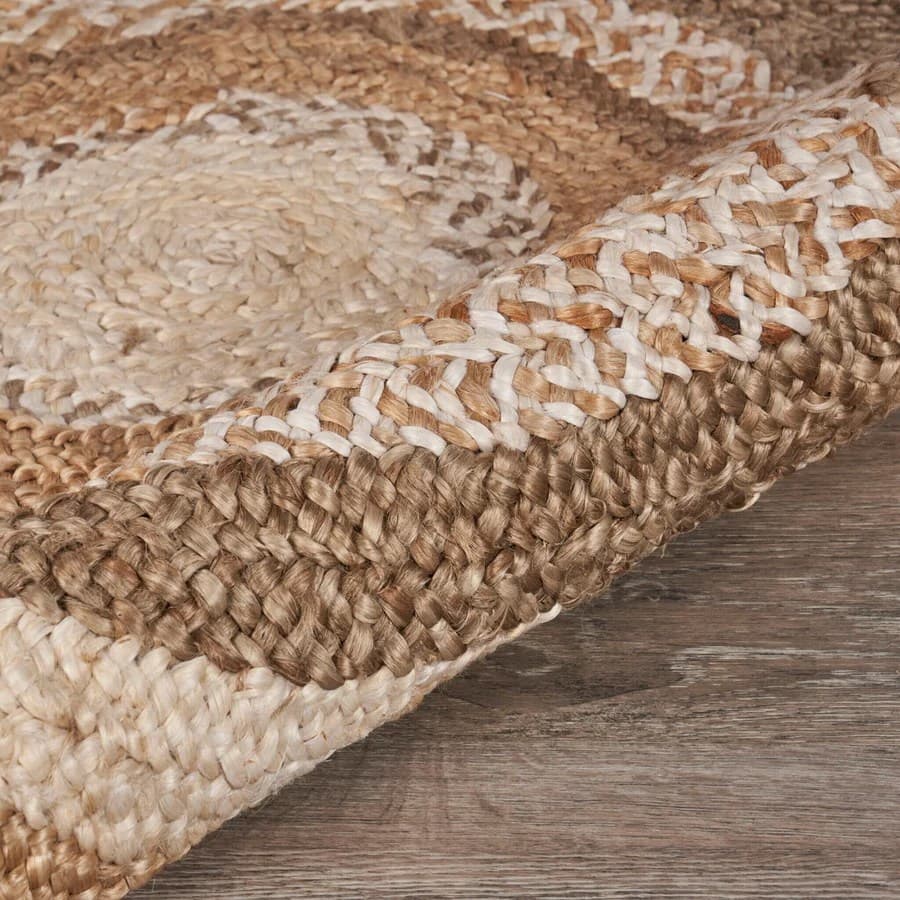 Multi Concentric Natural Handwoven Jute Round Rug