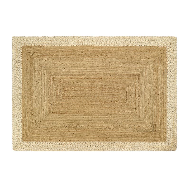 Terralines Jute Natural Handmade Natural Rug for Living Room
