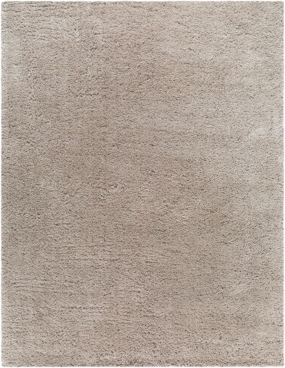 Handmade Solid Beige Shag Rug