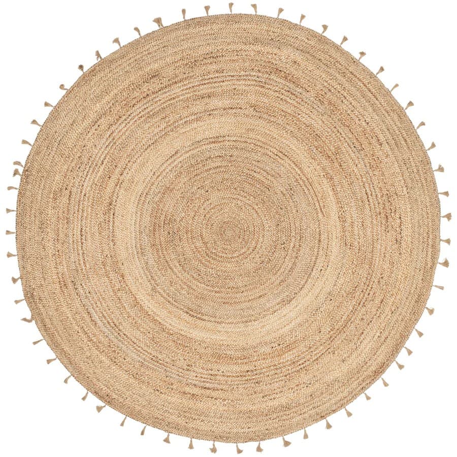 Boho Radiance Handmade Natural Jute Round Rug