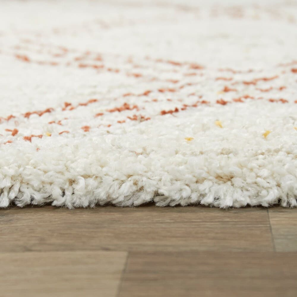 Sierra Cream Solid Shag Area Rug