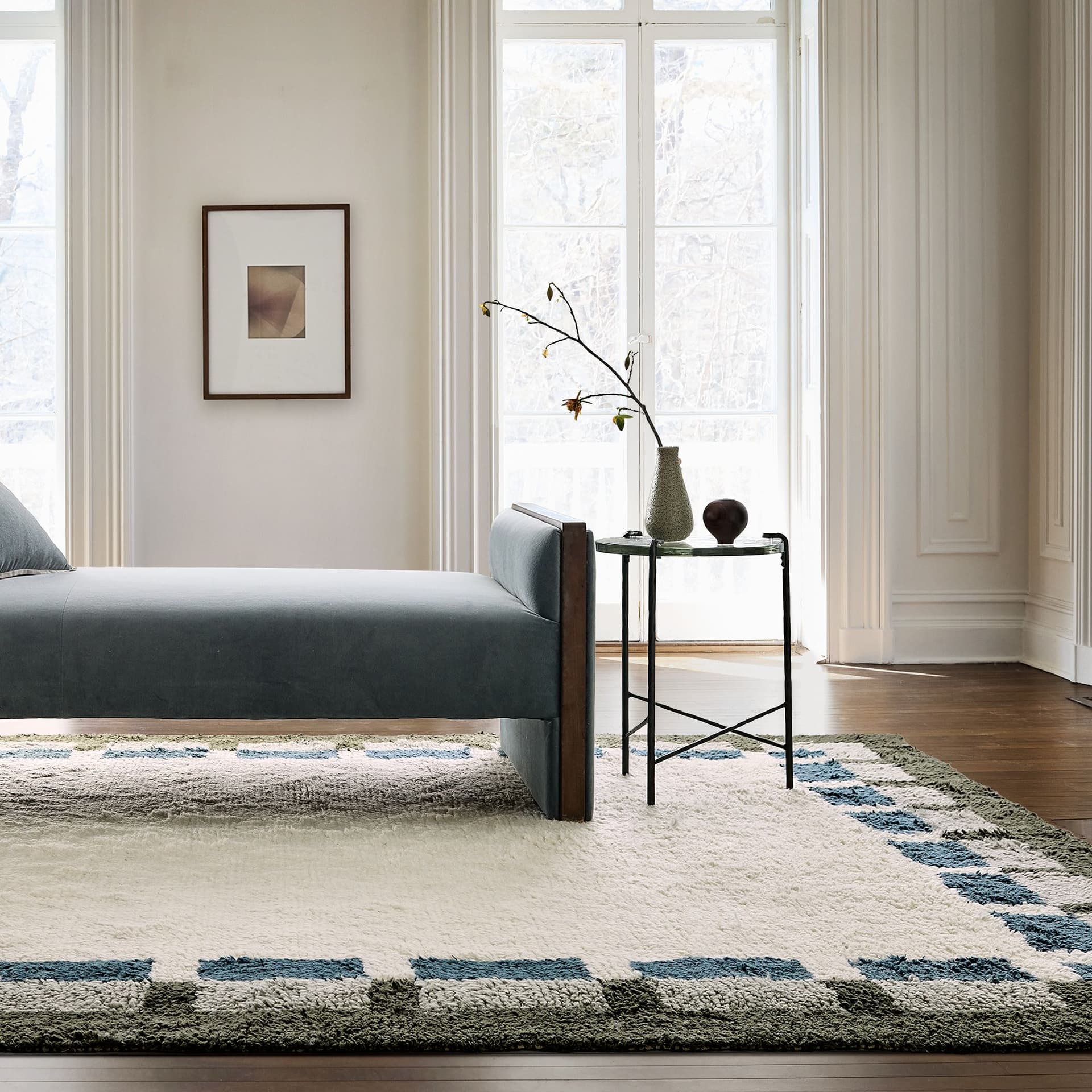 Blockzen Shag Handmade Rug