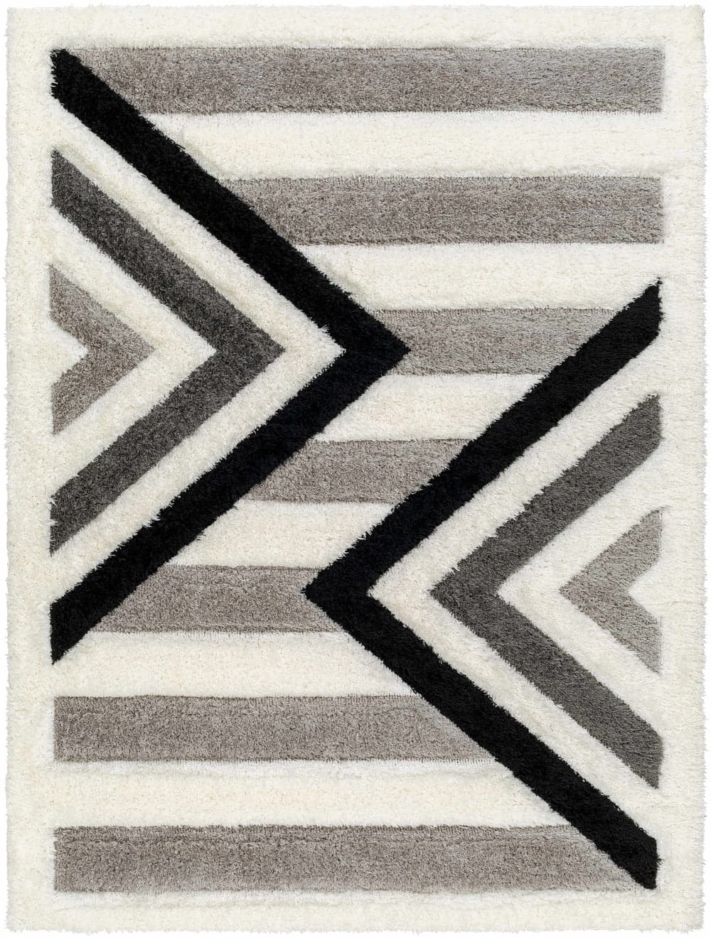 Mocha Plush Solid Shag Handmade Rug