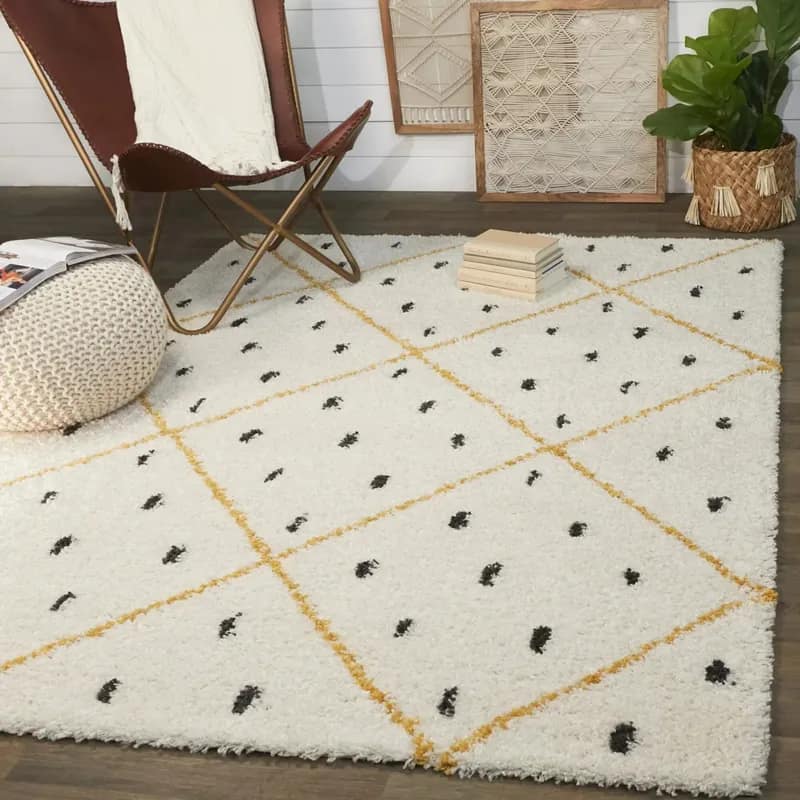 Dot Lines Soft Kids Handmade Rug