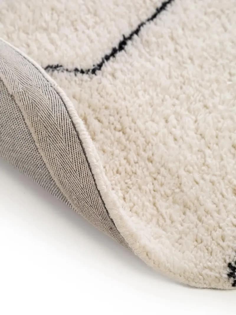 Alpine Cream Round Shag Rug