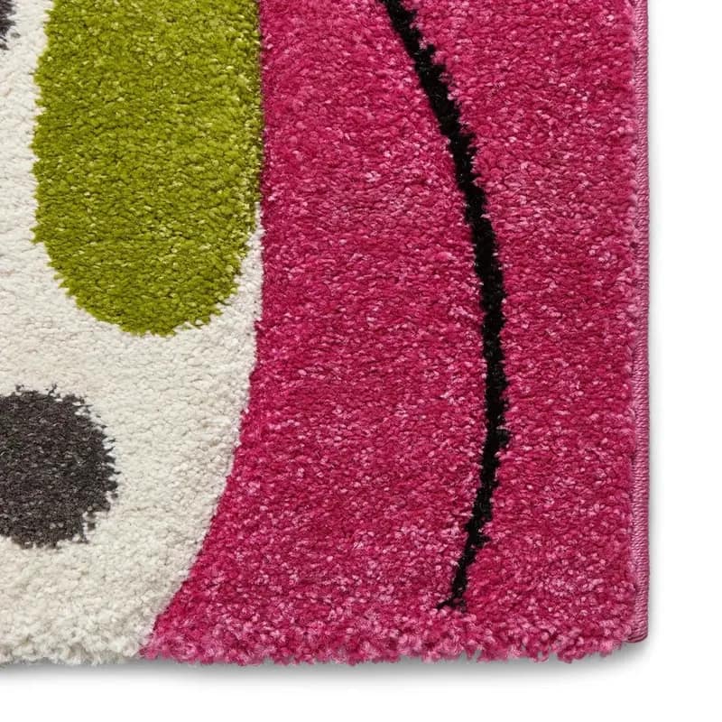 Butterfly Bliss Soft Pink Kids Handmade Rug