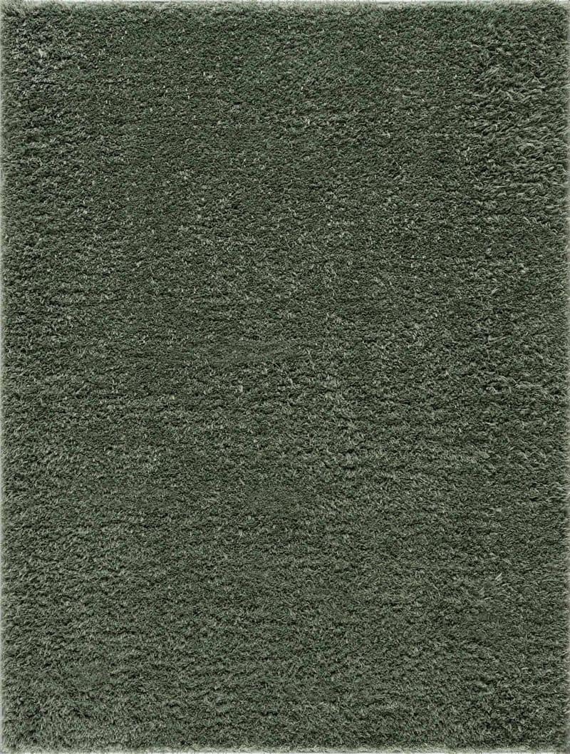 Solid Green Shag Rug