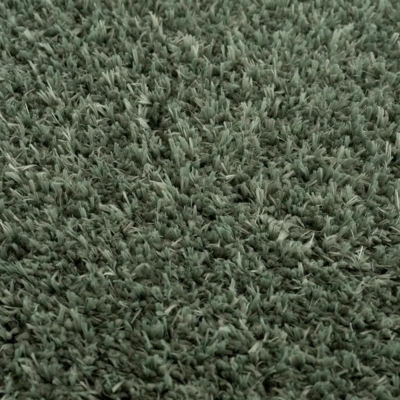 Solid Green Shag Rug