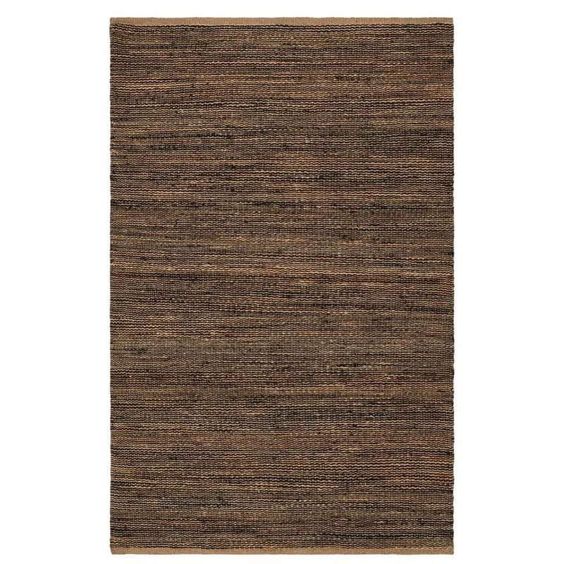 Natural Black Classic Striped Handmade Jute Rug