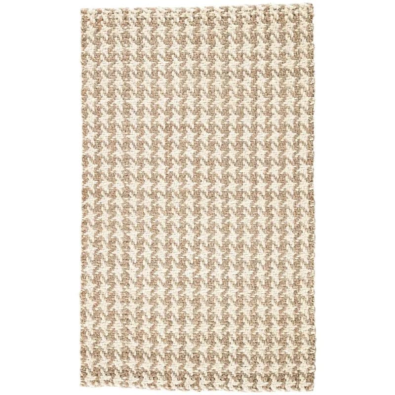 Natural Jute Handwoven Checkered Box Area Rug