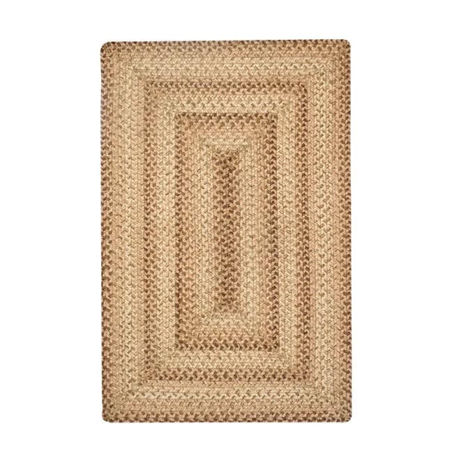 Rustic Stripe Organic Jute Natural Rugs For Living Room