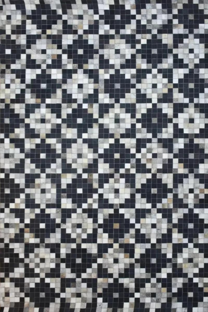 Mirage Modern Handmade Natural Leather Rug For Living Room