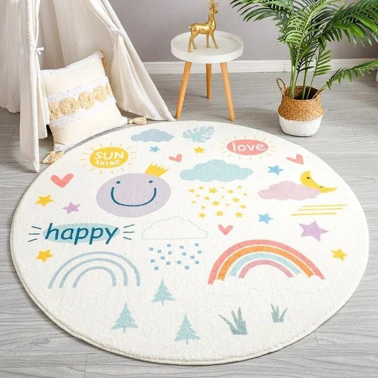 Doodle Scribble Kids Handmade Tufted Rug