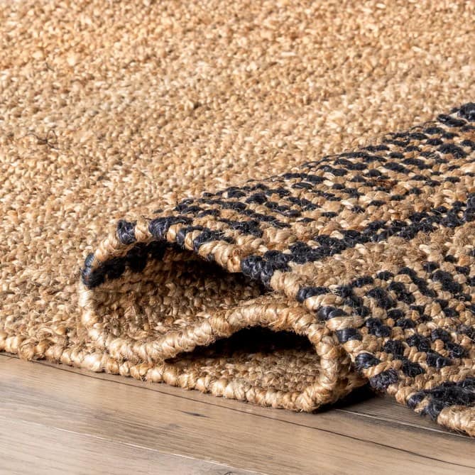 Frayline Handbraided Jute Natural Rugs For Living Room