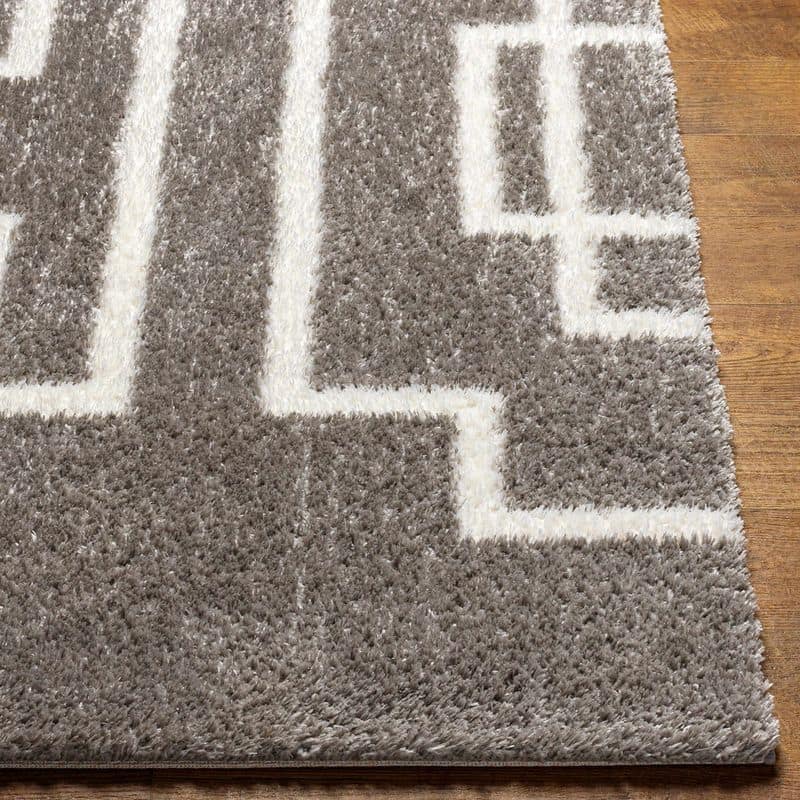 Echelon Striped Shag Area Rug