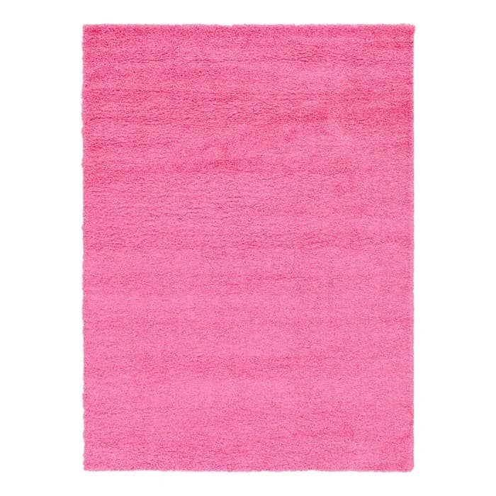 Cotton Candy Pink Shag Solid Rug