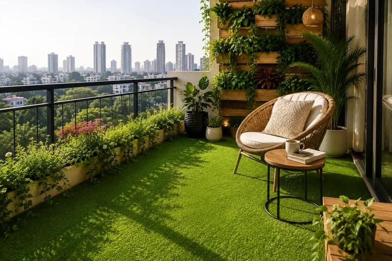 Artificial Grass Carpet for Balcony India Options, Prices & Installation