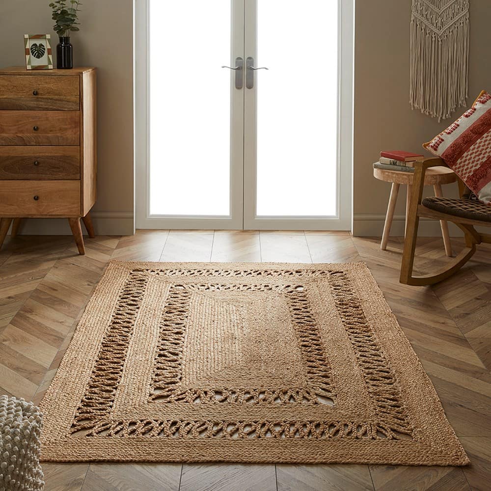 Onyxtwine Handmade Jute Rugs For Bedroom, Living Room
