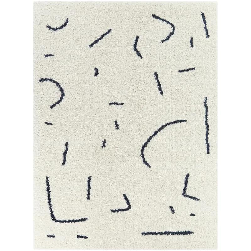 Albert White Shag Area Rug