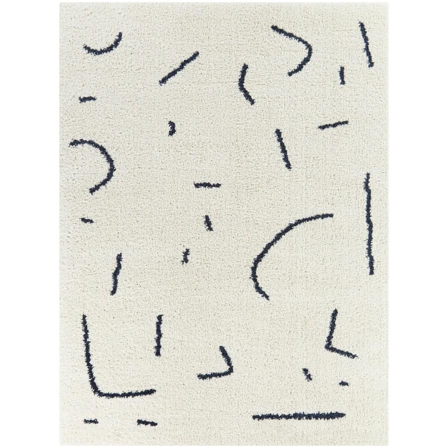 Albert White Shag Area Rug
