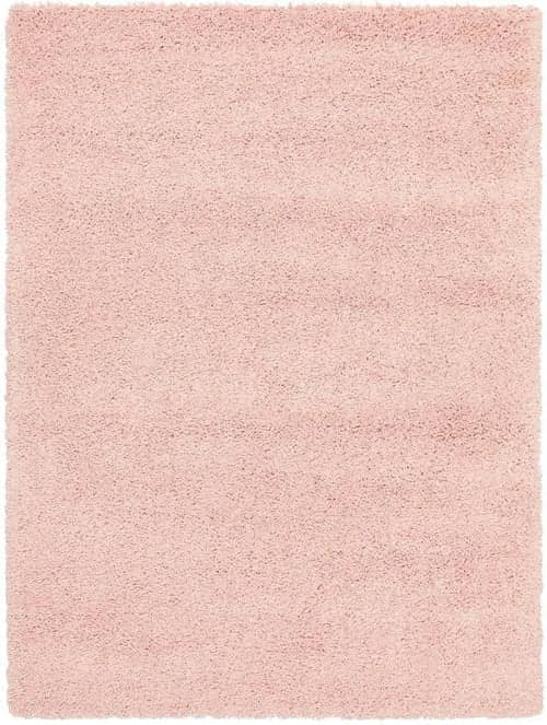 Charming Pink Shag Solid Rug