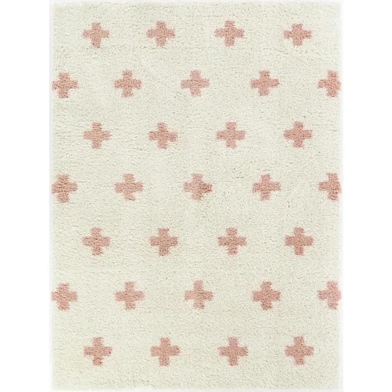 Pink Nectar Solid Shag Rug
