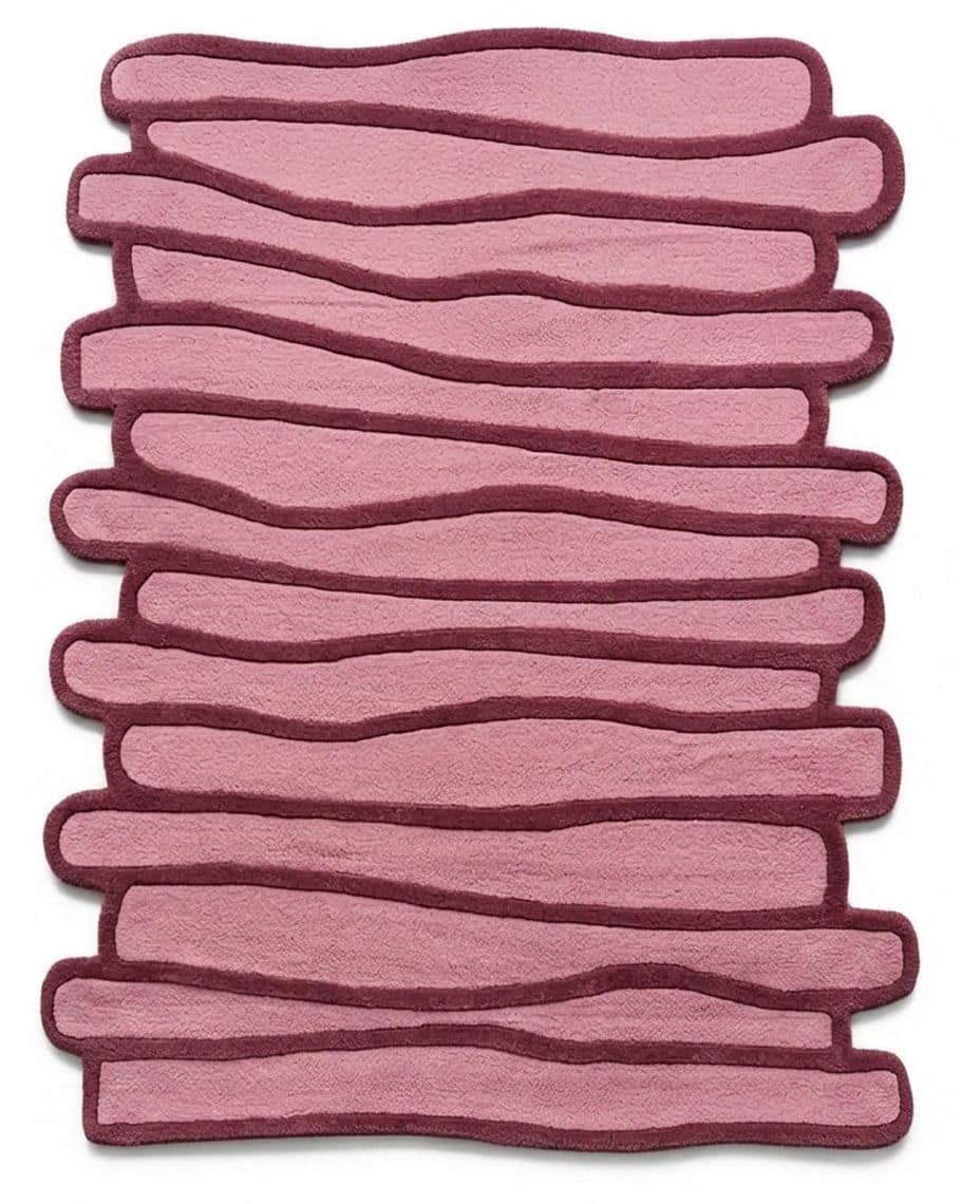 Pink Odd Shape Hand Tufted Kids Room Rug