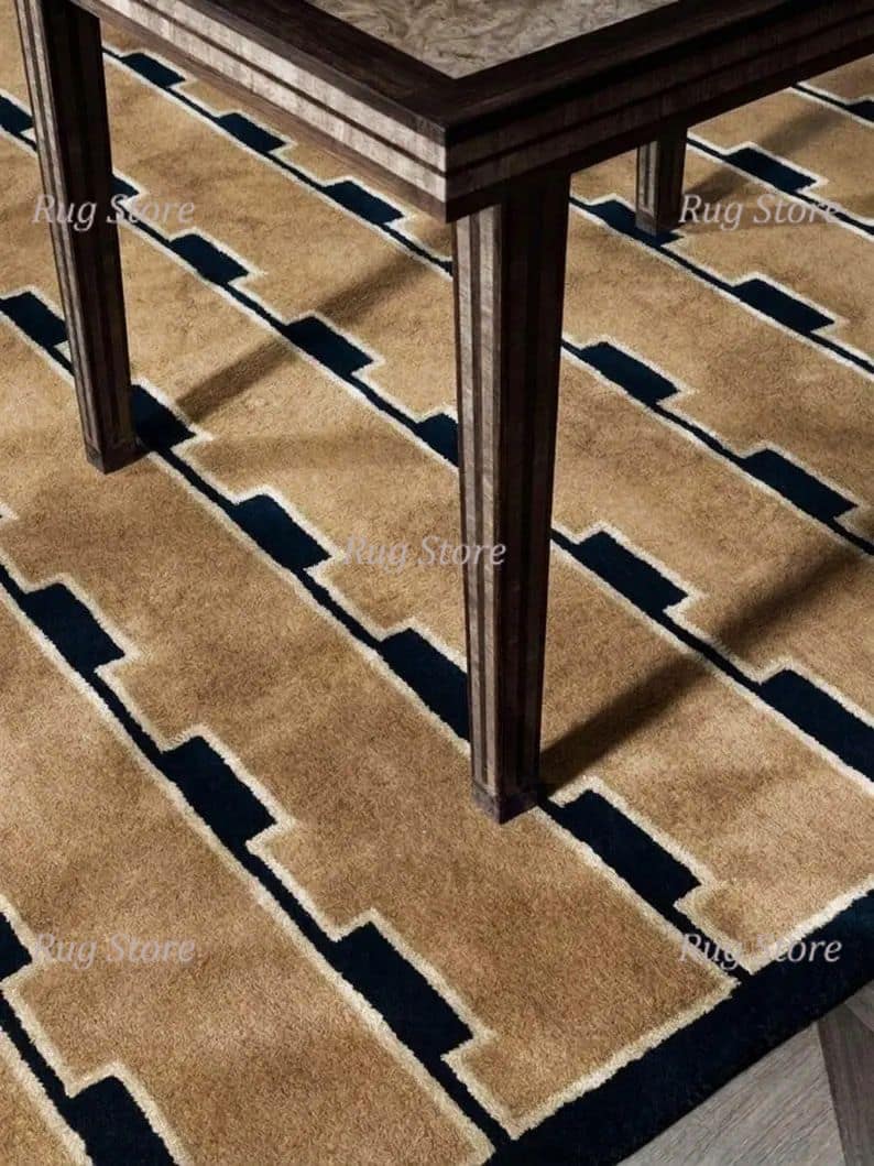 Modern Geomteric Tufted Living Room Rug