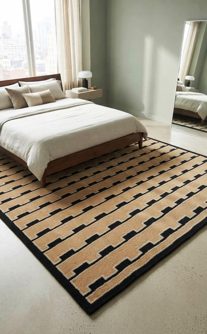 Modern Geomteric Tufted Living Room Rug