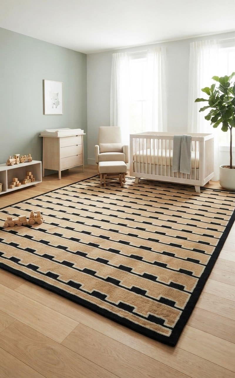 Modern Geomteric Tufted Living Room Rug