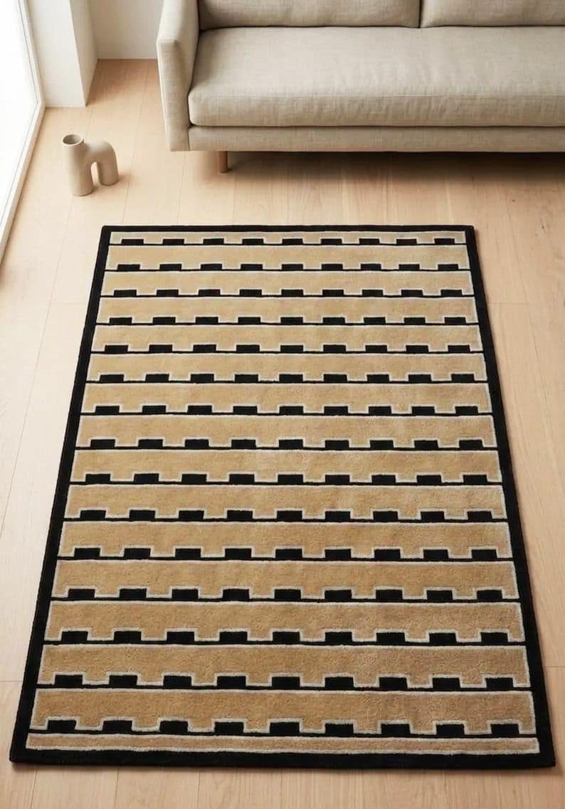 Modern Geomteric Tufted Living Room Rug